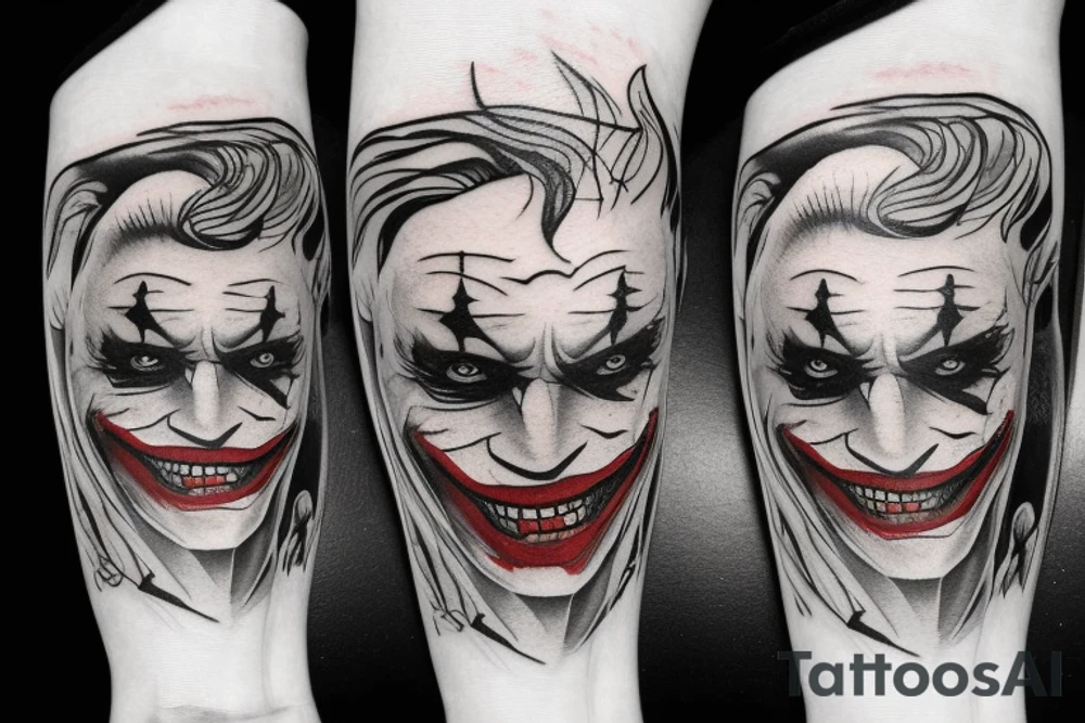 Joker with two heads tattoo idea
