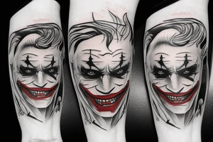 Joker with two heads tattoo idea