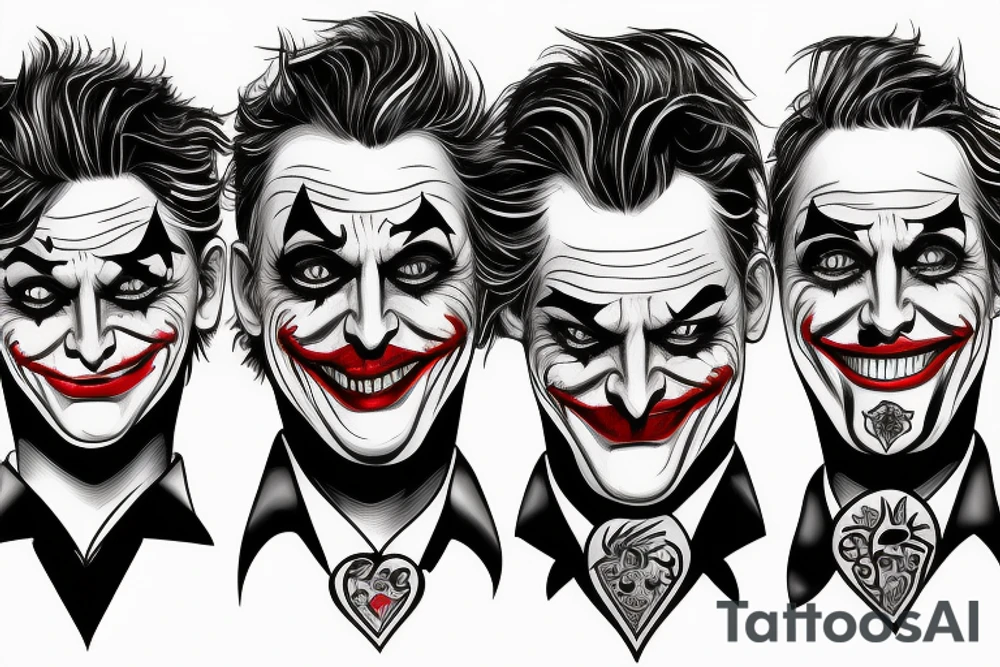 Joker with two heads tattoo idea