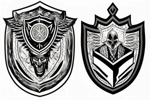 warrior with shield against army tattoo idea