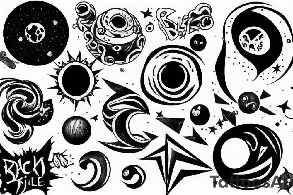 Black hole tattoo idea