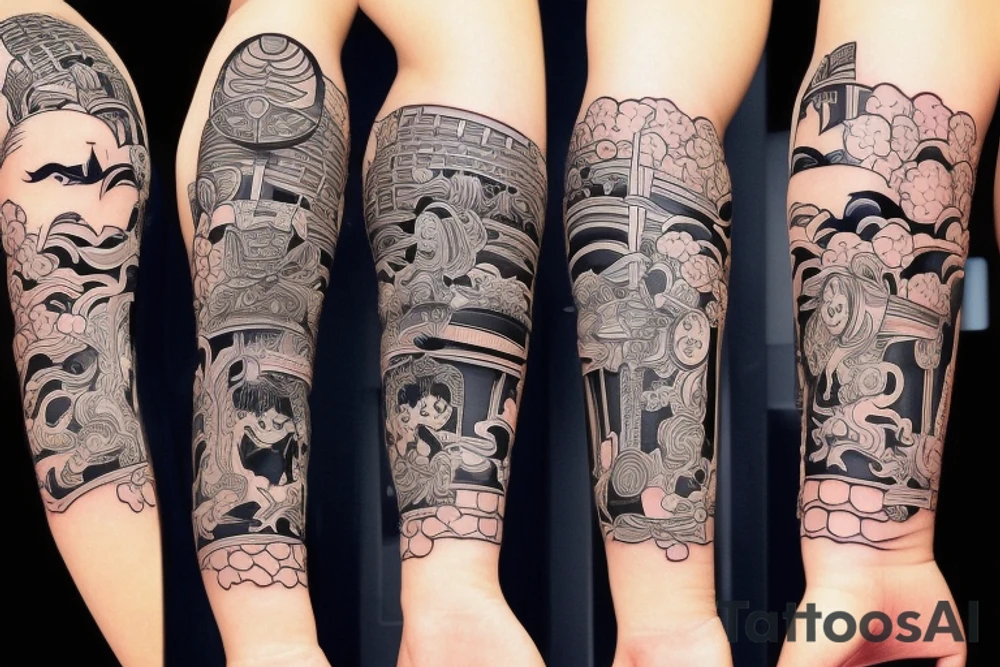 samurai in the car tattoo idea