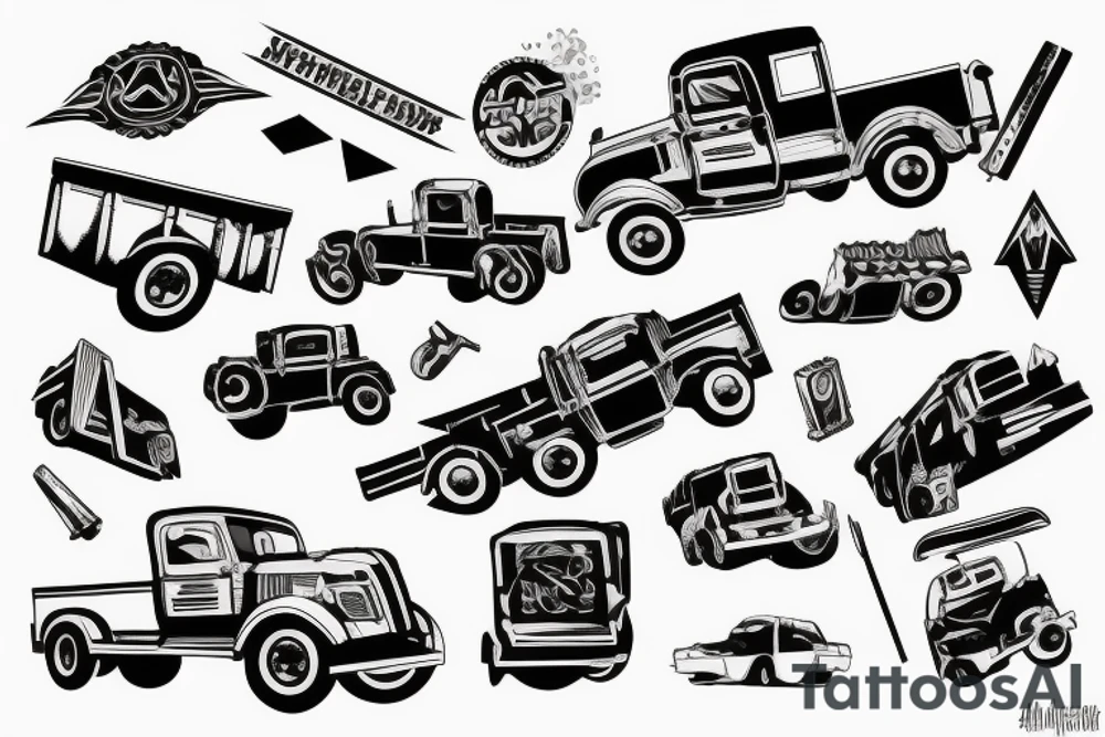4x4 truck tattoo idea