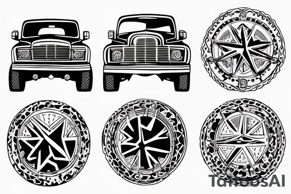 4x4 truck tattoo idea