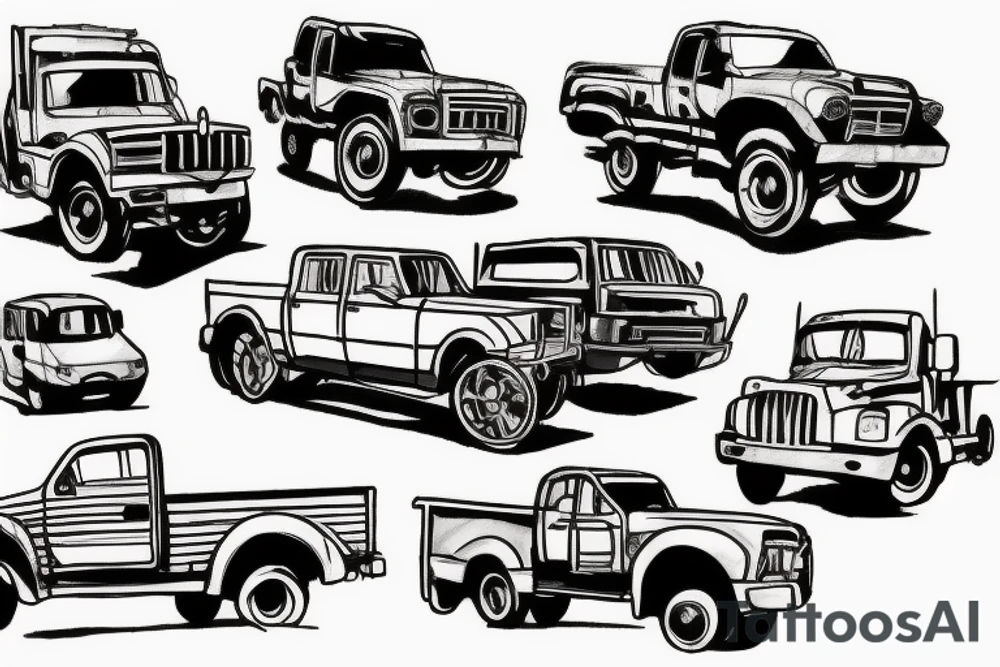 4x4 truck tattoo idea