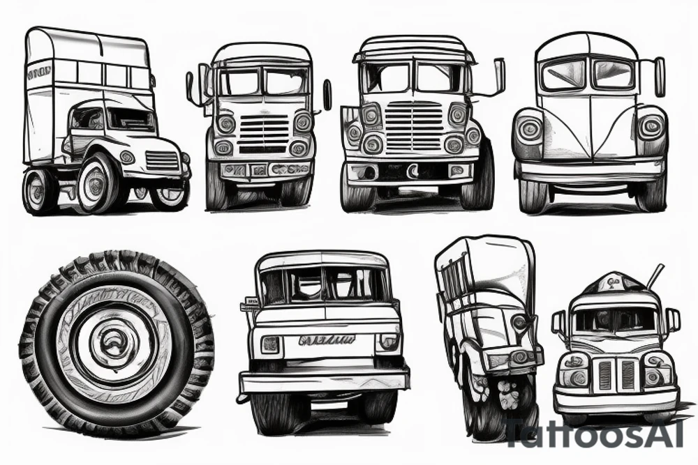 4x4 truck tattoo idea