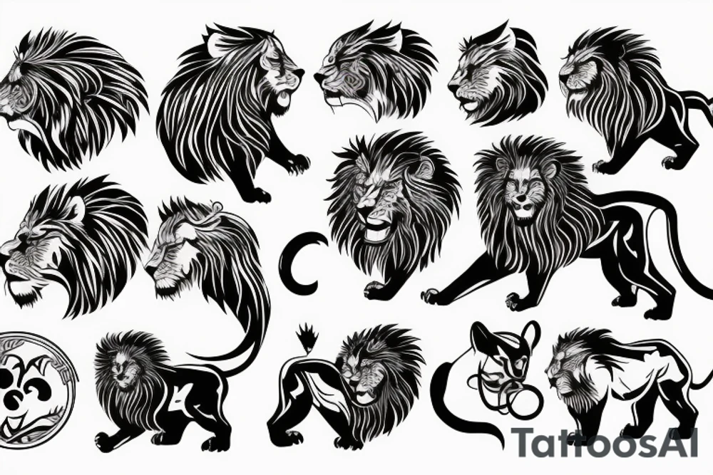 Cyber Lions foo tattoo idea