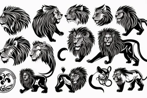Cyber Lions foo tattoo idea