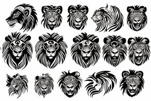 Cyber Lions foo tattoo idea