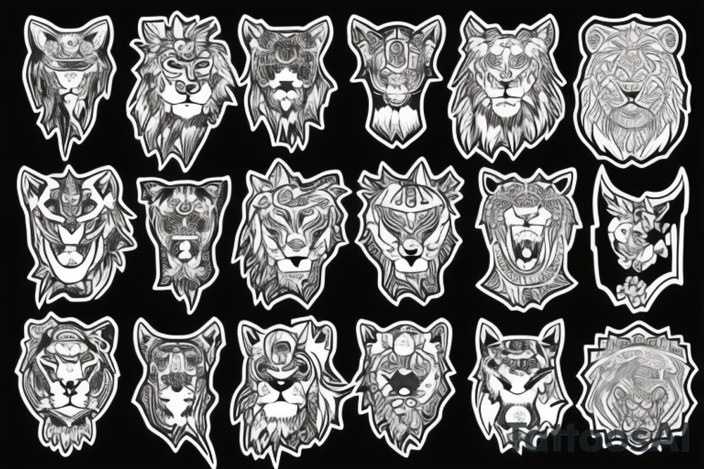 Cyber Lions foo tattoo idea