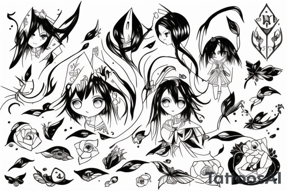 catana from anime tattoo idea