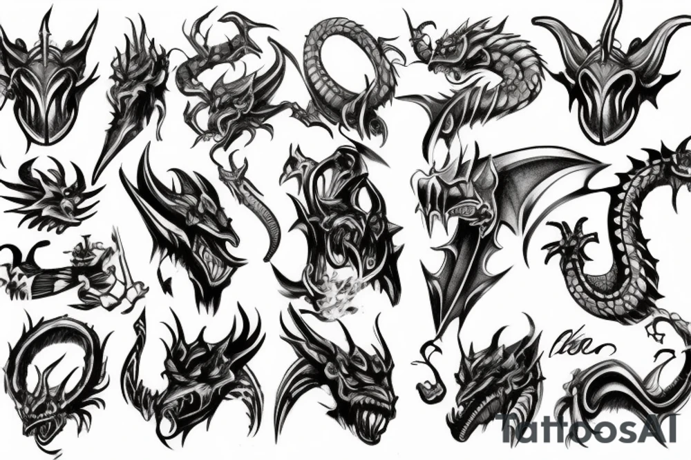 dragonborn trap tattoo idea