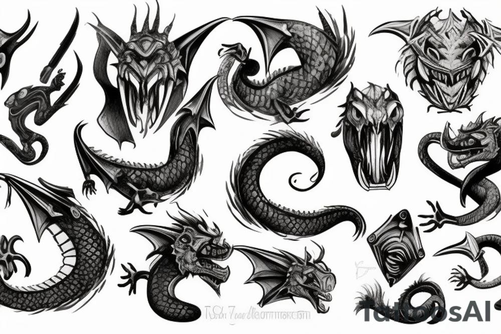 dragonborn trap tattoo idea