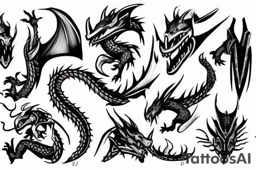 dragonborn trap tattoo idea