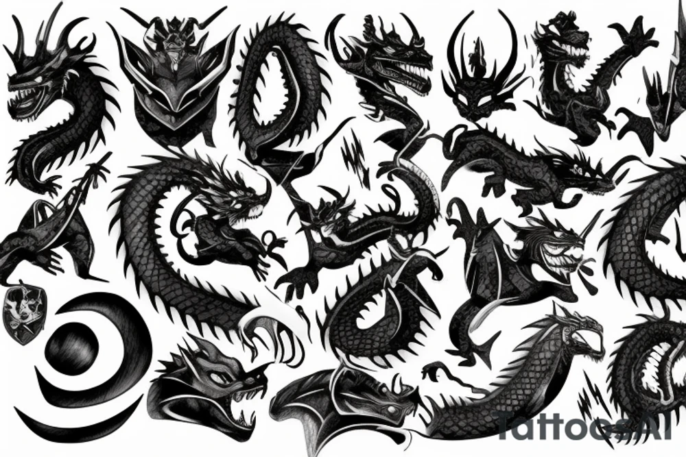 dragonborn trap tattoo idea