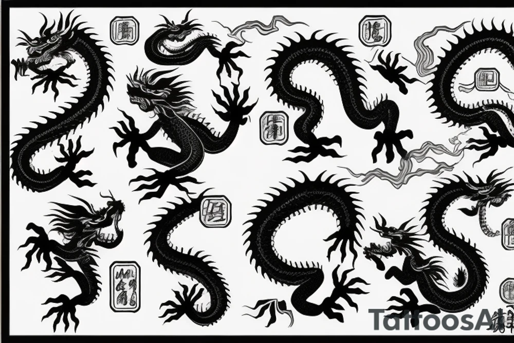 a chinese dragon tattoo idea