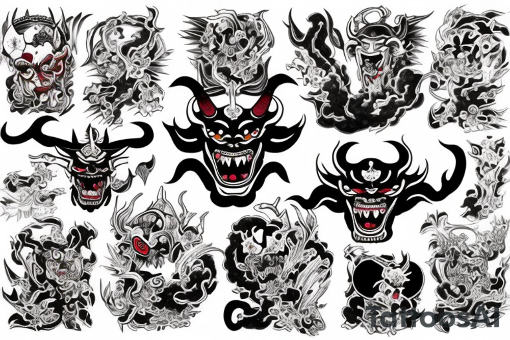 a japanese demon, hanya tattoo idea