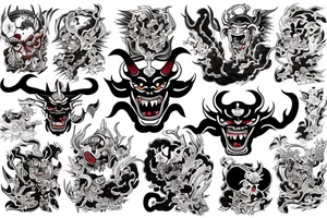 a japanese demon, hanya tattoo idea