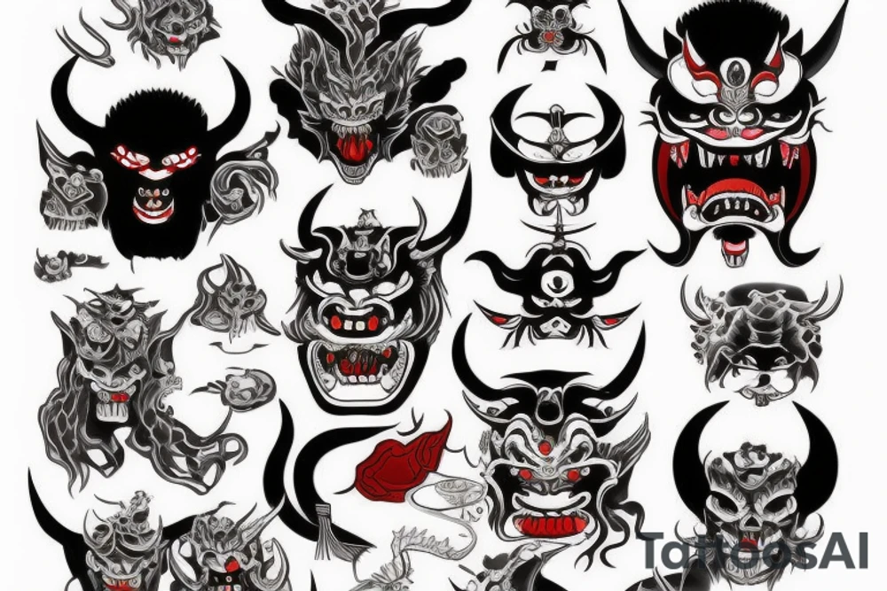 a japanese demon, hanya tattoo idea