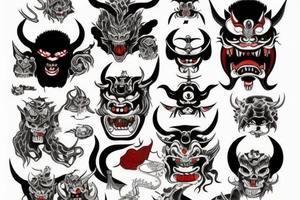 a japanese demon, hanya tattoo idea