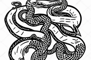 snake around hand tattoo idea