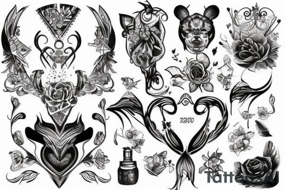 Инь и Янь с быком tattoo idea