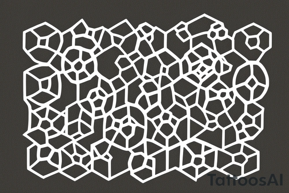 binary hexagons, hacker, dark tattoo idea