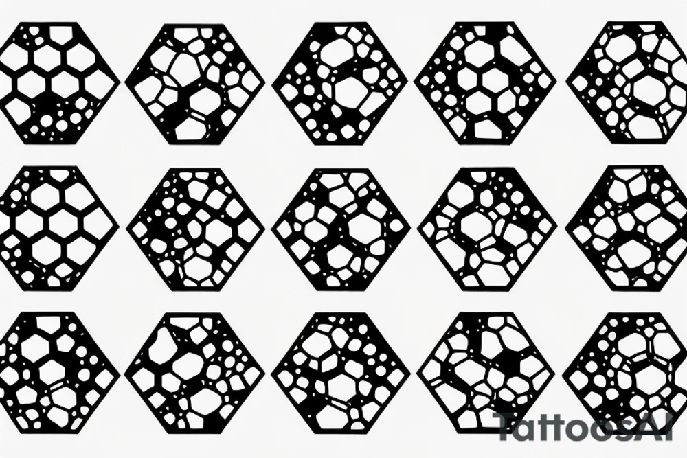 binary hexagons, hacker, dark tattoo idea