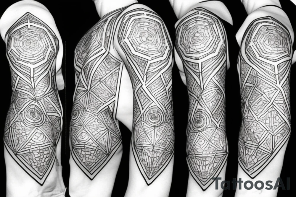 binary hexagons, hacker, dark tattoo idea