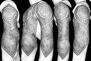 binary hexagons, hacker, dark tattoo idea