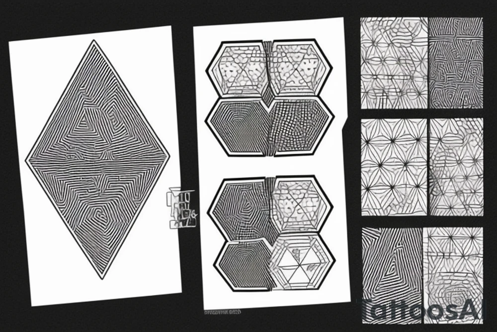 binary hexagons, sleeve tattoo idea