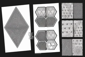 binary hexagons, sleeve tattoo idea