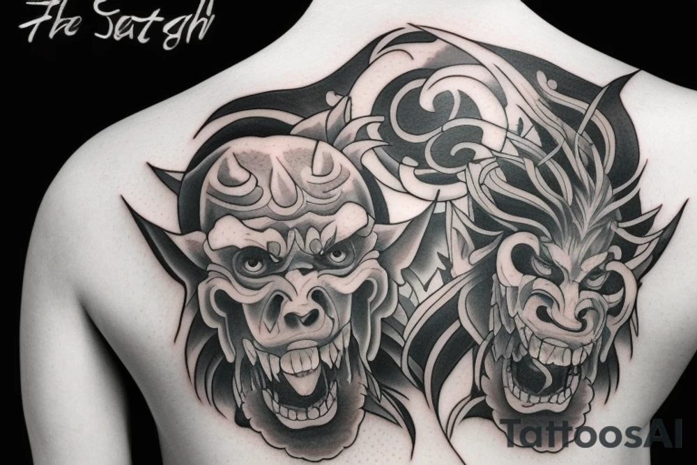 the oni tattoo idea