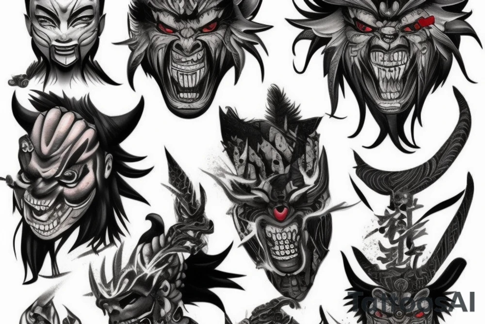 the oni tattoo idea