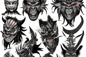 the oni tattoo idea