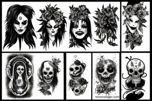 horror women tattoo idea