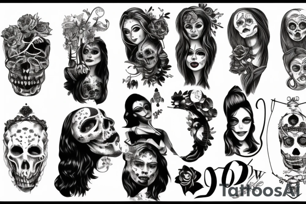 horror women tattoo idea