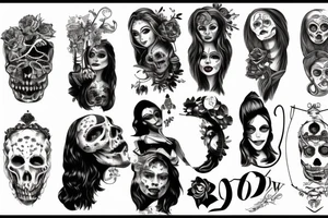 horror women tattoo idea