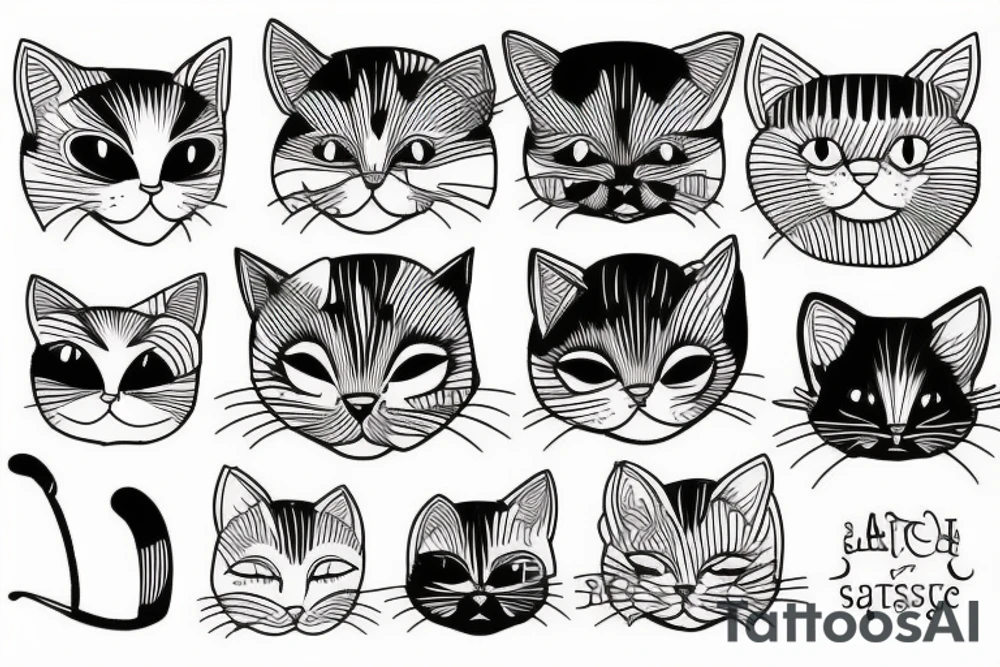 cat animals tattoo idea