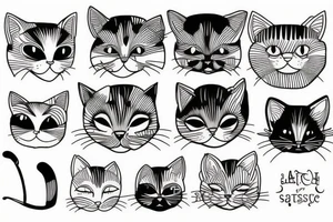 cat animals tattoo idea