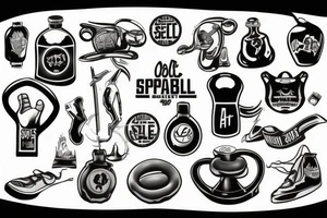 kettlebel sport tattoo idea