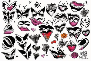 Kiss me tattoo idea