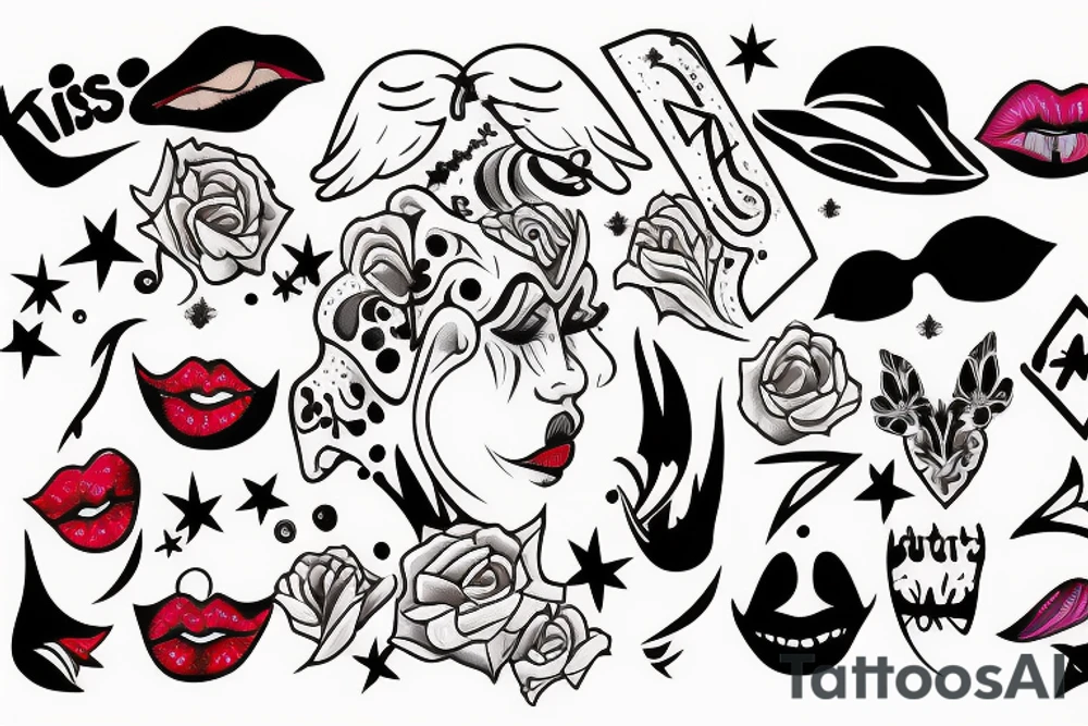 Kiss me tattoo idea