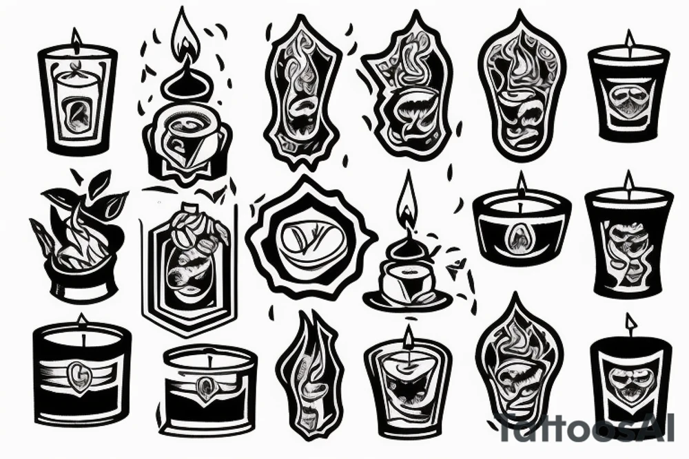 candle tattoo idea