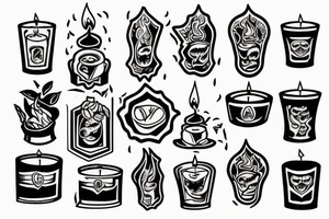candle tattoo idea