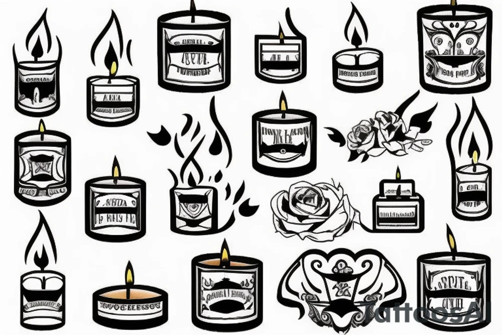 candle tattoo idea