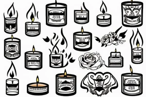 candle tattoo idea