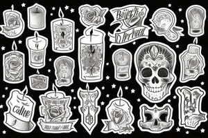 bright candle tattoo idea