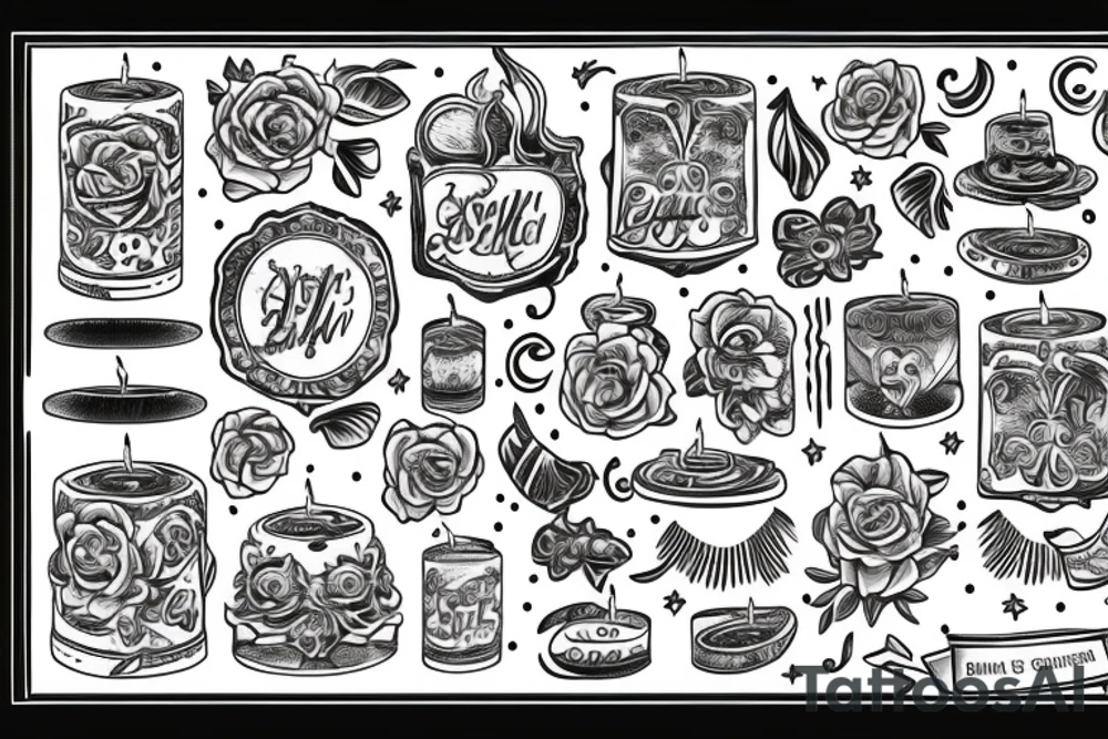 bright candle tattoo idea