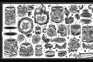 bright candle tattoo idea